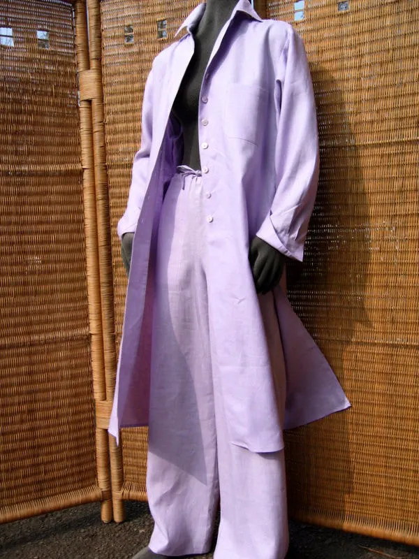 Longer Length Womens Linen Shirt/Coat