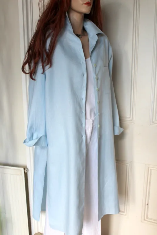 Longer Length Womens Linen Shirt/Coat