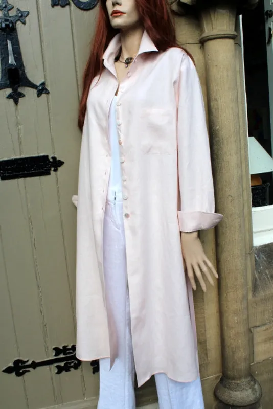 Longer Length Womens Linen Shirt/Coat