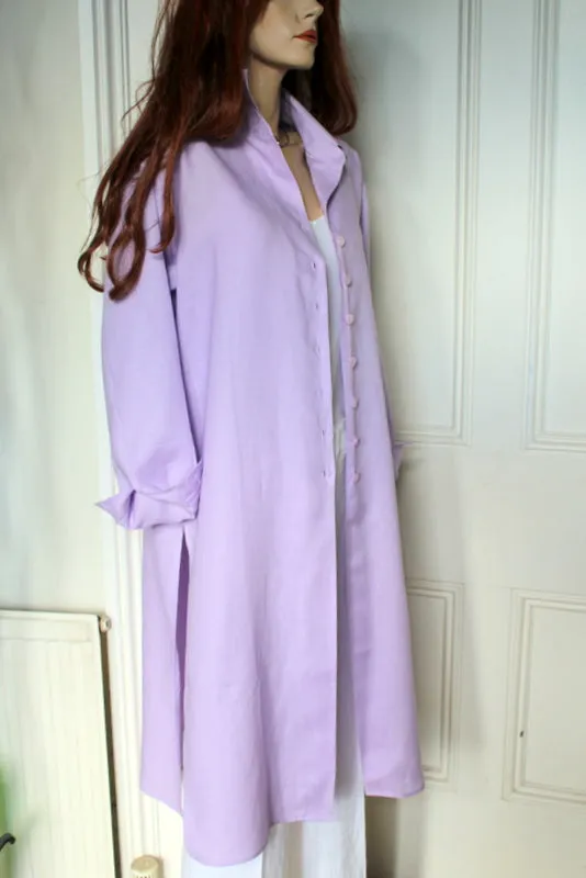 Longer Length Womens Linen Shirt/Coat