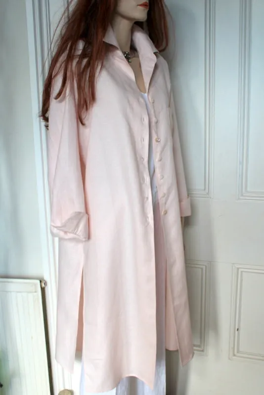 Longer Length Womens Linen Shirt/Coat