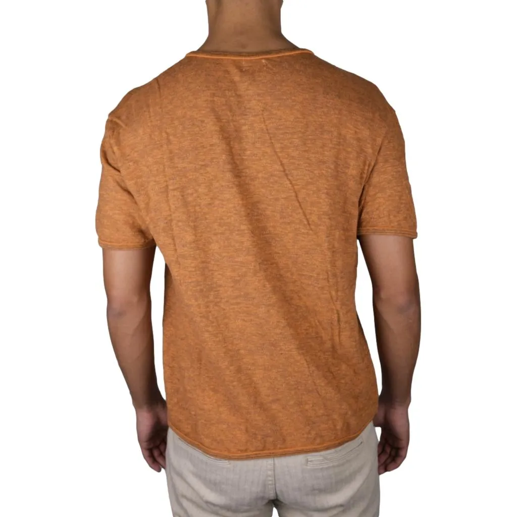 Loop & Weft Super Slub Henley (Orange)