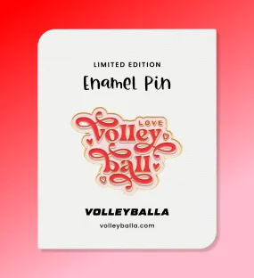 Love Volleyball Enamel Pin