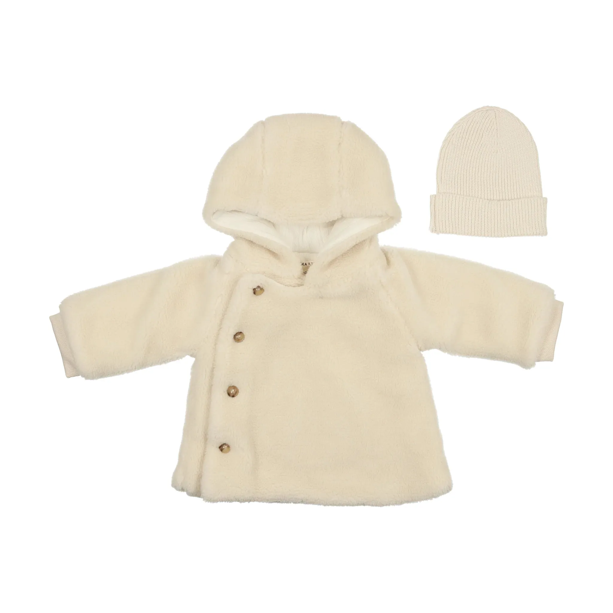 Mema Knits Cream Sherpa Jacket