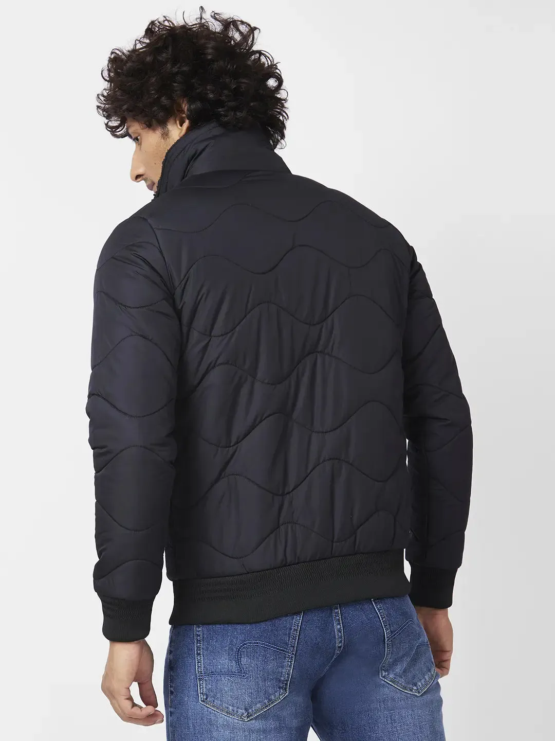 Men'S Bomber Jacket With Sherpa Collar