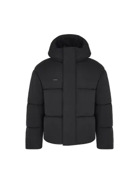 Men’s Flower-Warmth Recycled Nylon Puffer—black