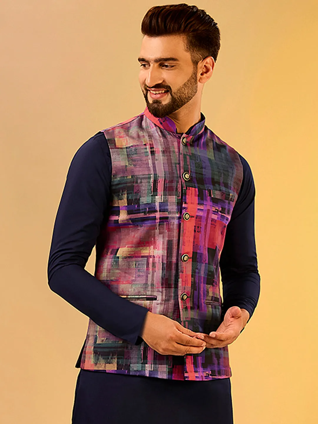 Men's Multi Nehru Jacket (Set of 1)