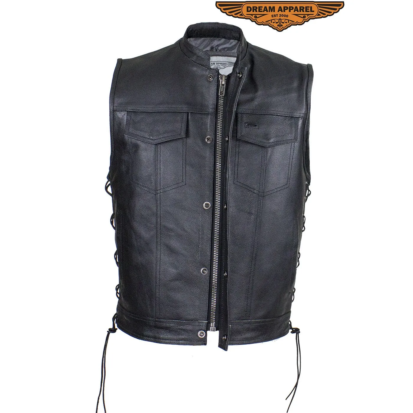 Men's Split Leather Gun Pocket Vest