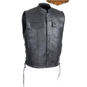 Men's Split Leather Gun Pocket Vest