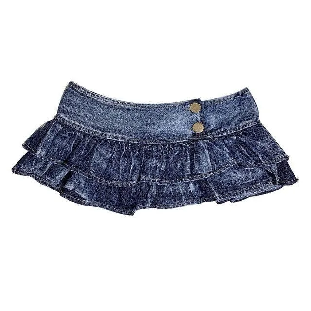 Micro Denim Mini Skirt