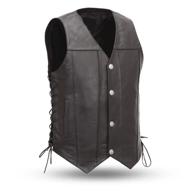 MKL - Barraca Men's Motorcycle Western Style Leather Vest