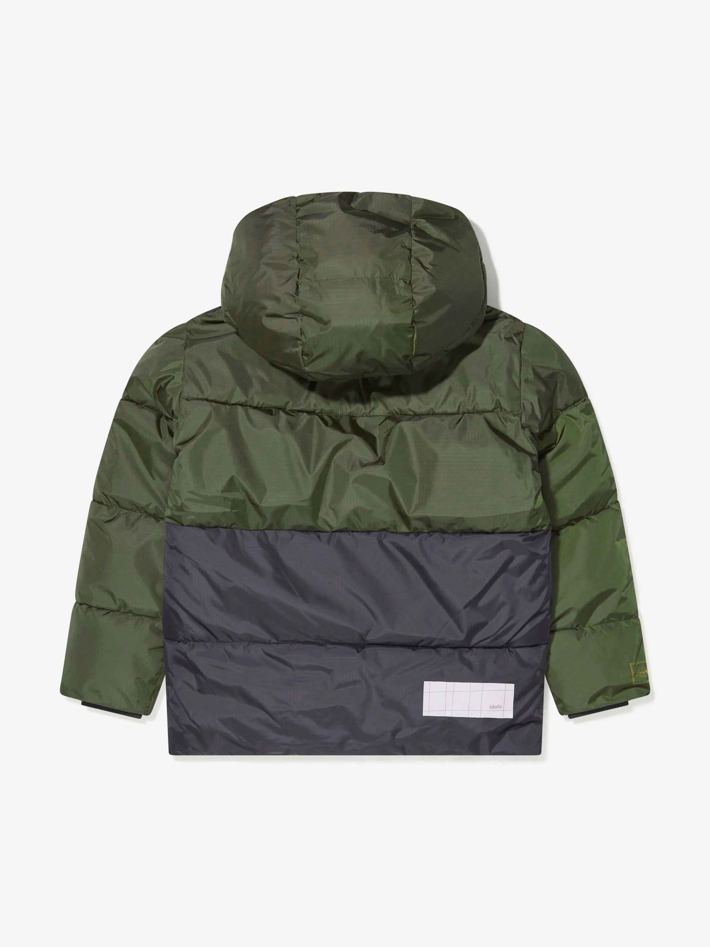 Molo Boys Hooded Puffer Jacket in Green