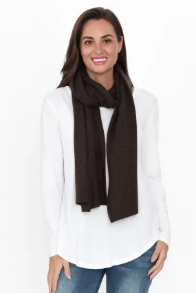 Moritz Chocolate Knit Scarf