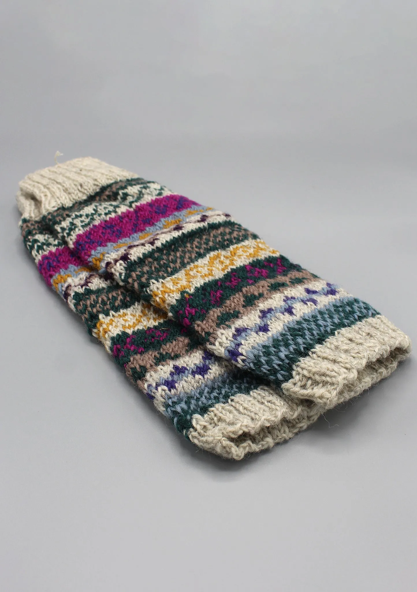 Multicolor Winter Sherpa Legwarmers