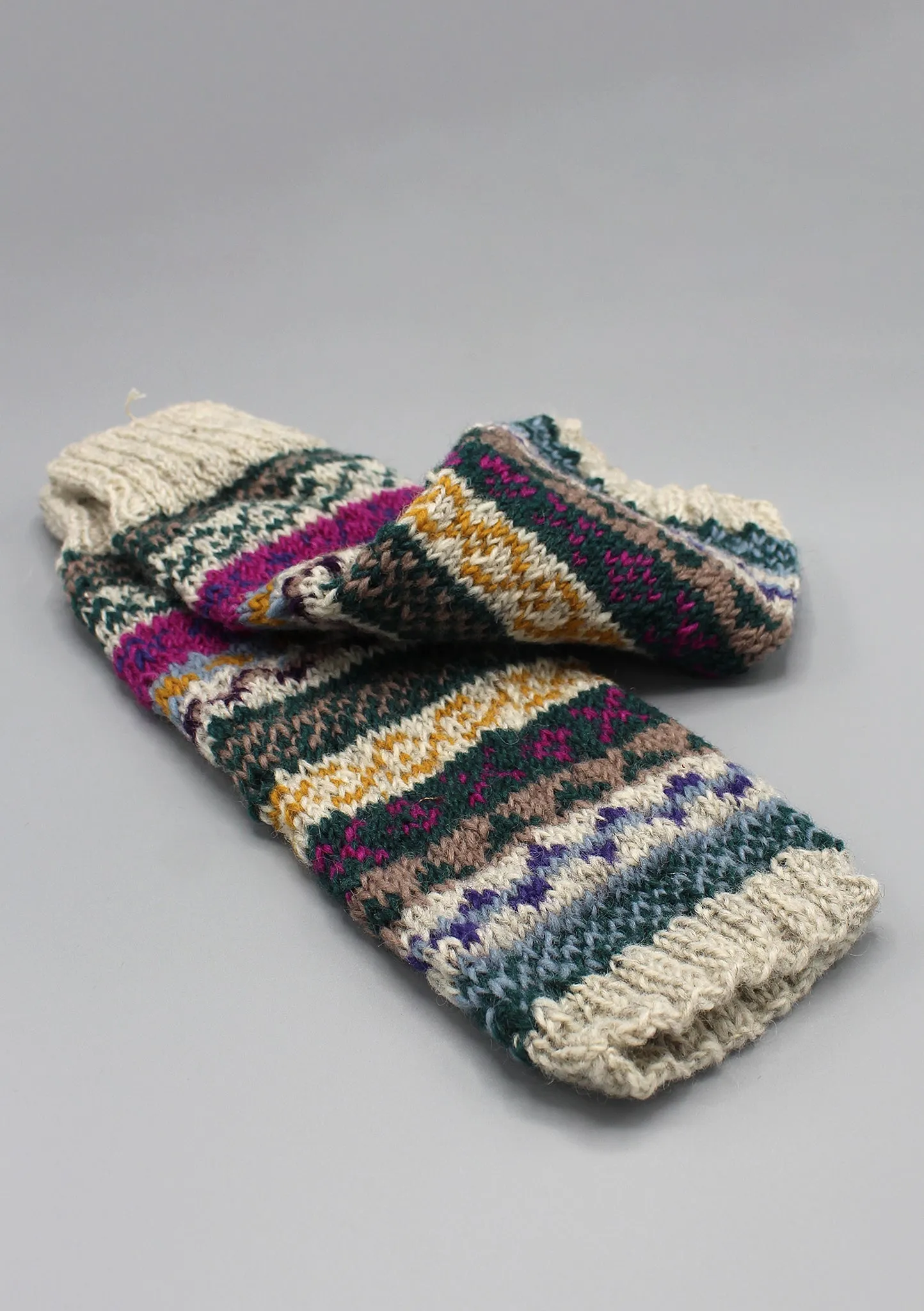 Multicolor Winter Sherpa Legwarmers