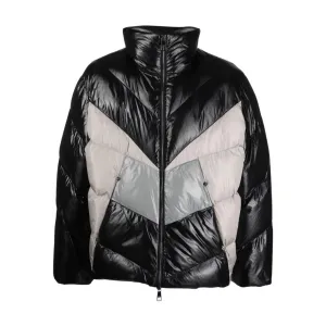 Neil Barrett Mixed Nylons Modernist Padded Puffer Jacket