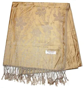 Nepal Hand Made Pashmina Shawl Scarf Gold