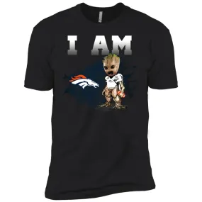 Nfl Denver Broncos I Am Groot T-shirt Men Short Sleeve T-Shirt