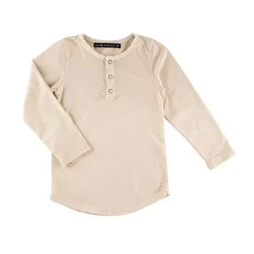 Oatmeal Button Henley