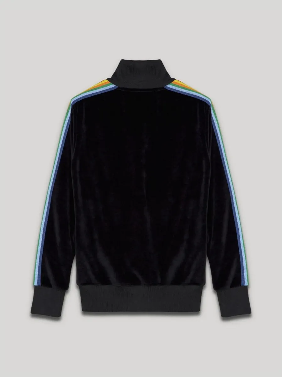 Palm Angels Rainbow Track Jacket Black Multicolour