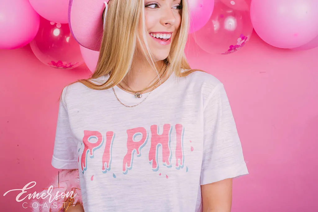 Pi Phi Drip Bid Day Slub Tee