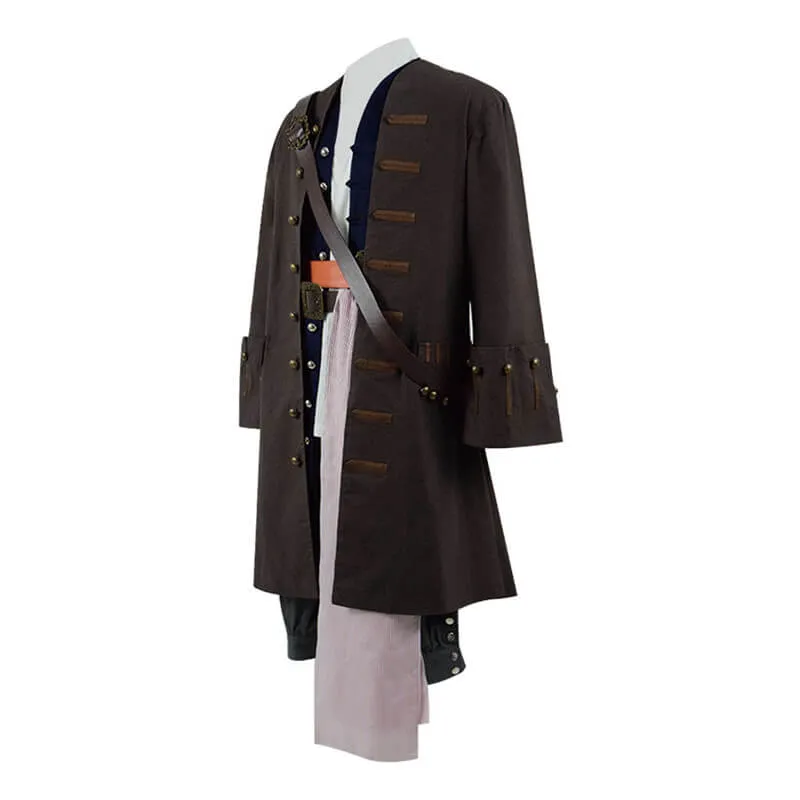 Pirates of the Caribbean Cosplay Jack Sparrow Costume Halloween Suit BEcostume