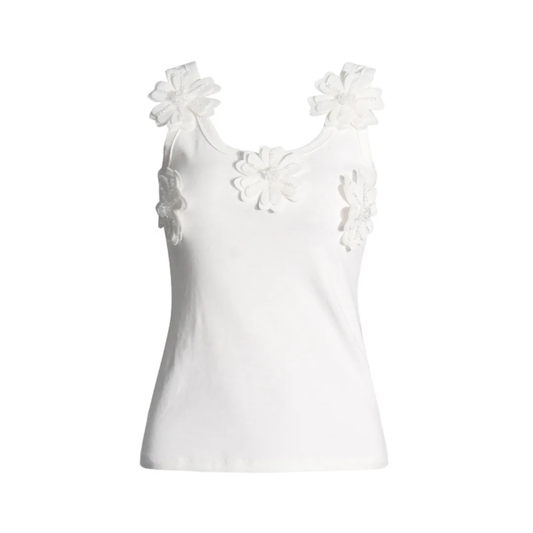 Pre Order:  3D Flower Slim Camisole Top