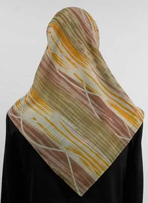 Printed Chiffon Square Scarf