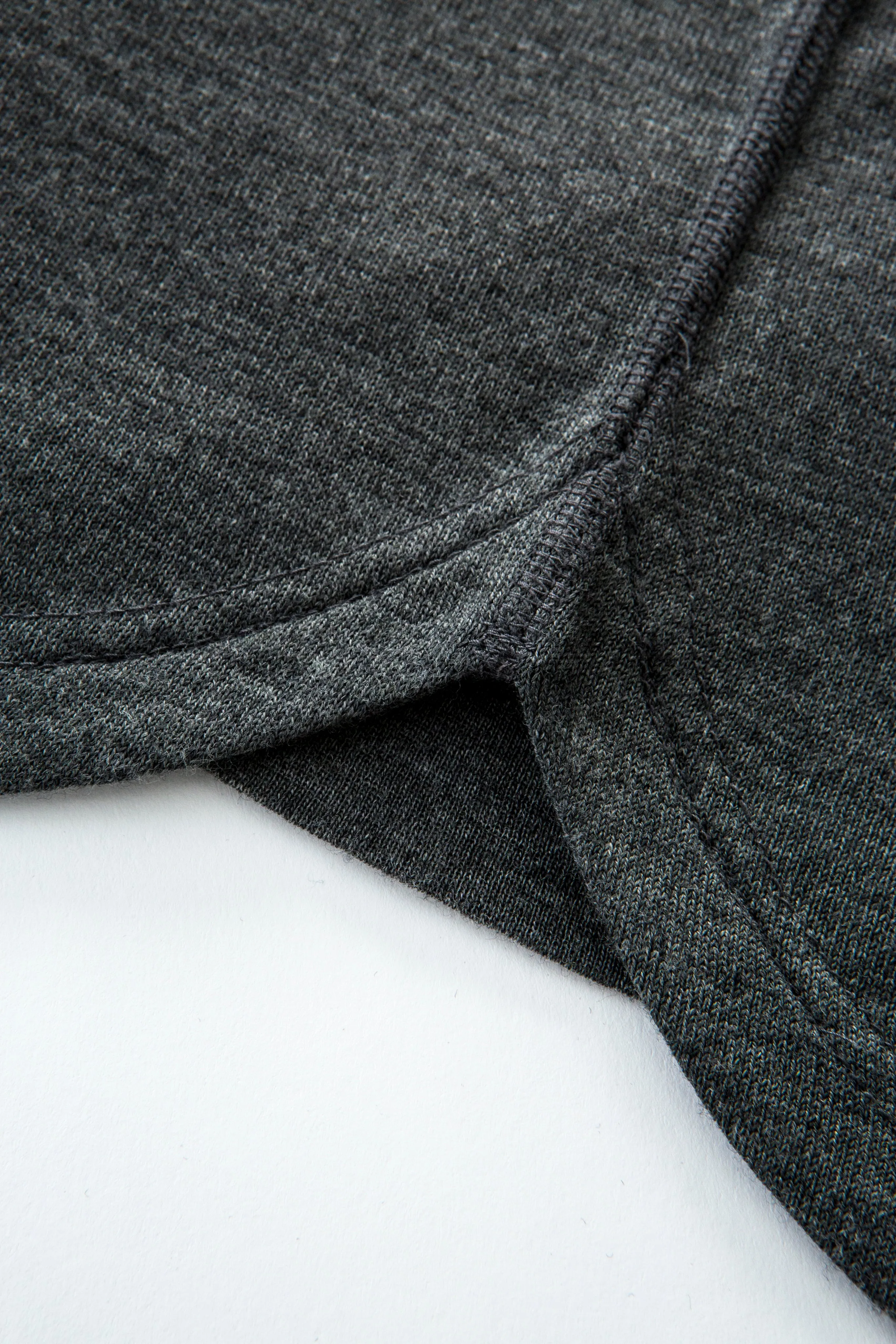 "Legrasse" Long-Sleeve Merino Henley - Grey