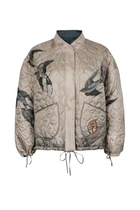 "The Lunar Leopard" Reversible Silk Twill Bomber Jacket