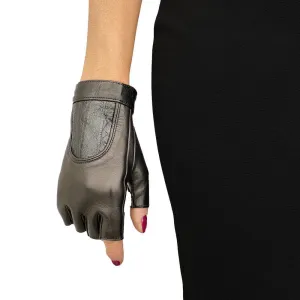 Rachel Anguilla - Women's Fingerless Leather Gloves