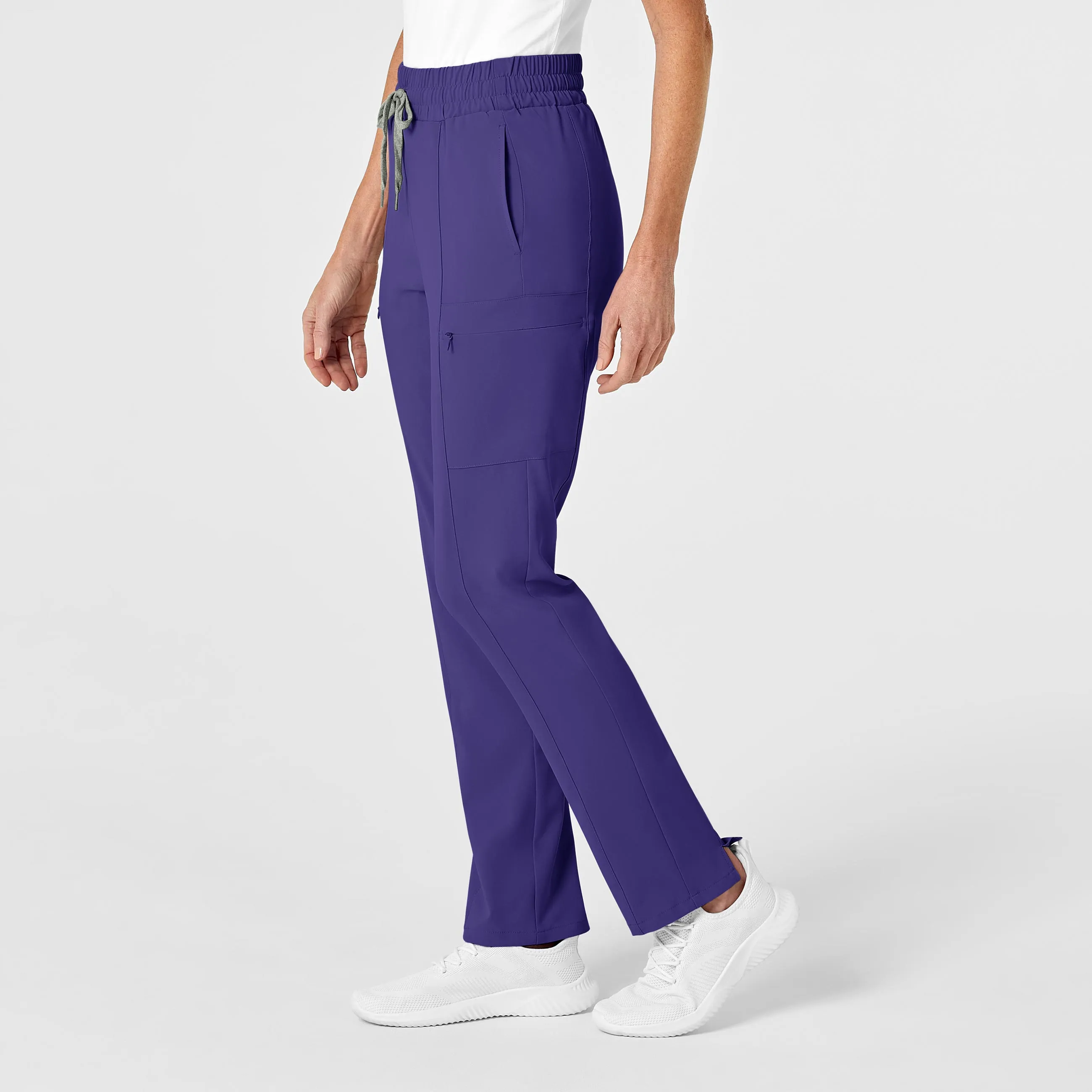 RENEW Women's High Waist Slim Leg Scrub Pant - Grape