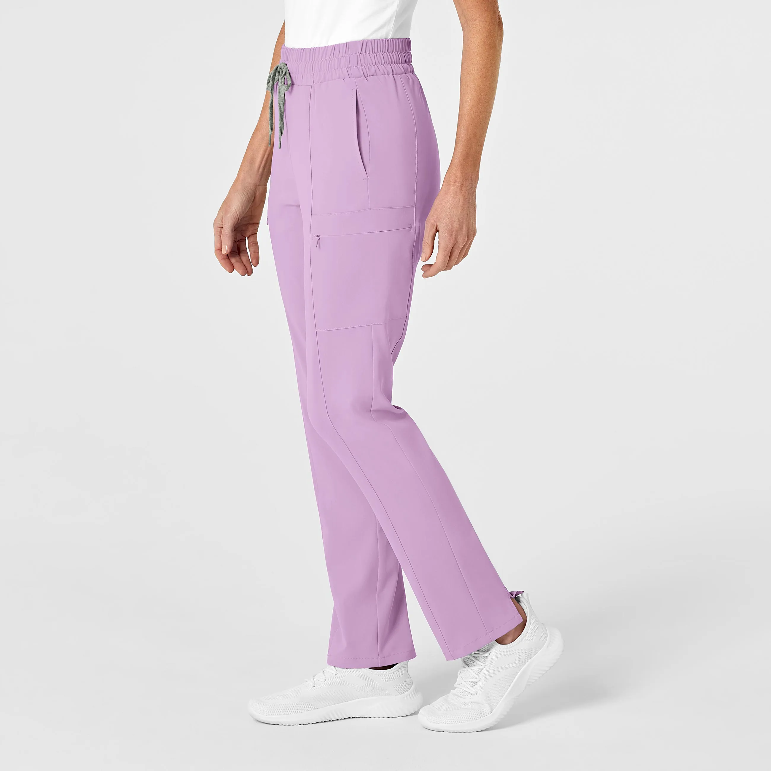 RENEW Women's High Waist Slim Leg Scrub Pant - Violet Tulle