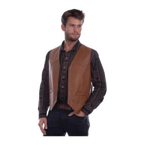 Scully Leathers Men's Western Saddle Tan Vest