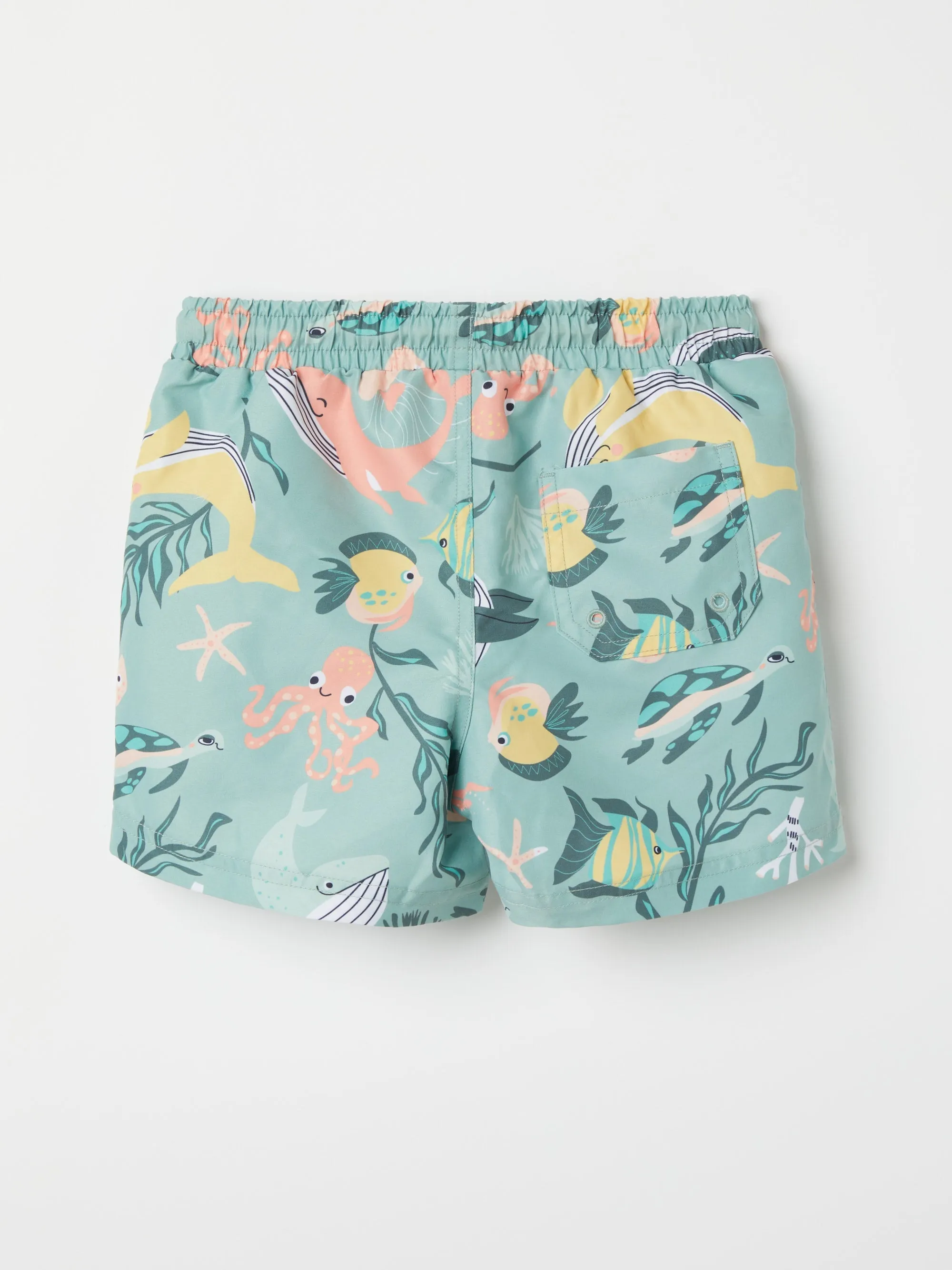 Sealife Print Kids Swim Shorts