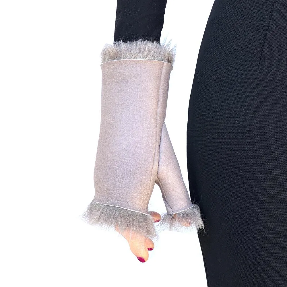 Shearling Cuff - Women's Fingerless Shearling Gloves