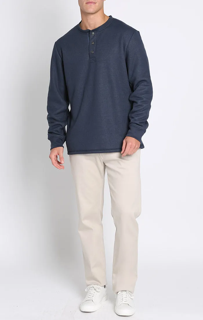 Sherpa Bonded Waffle Long Sleeve Henley