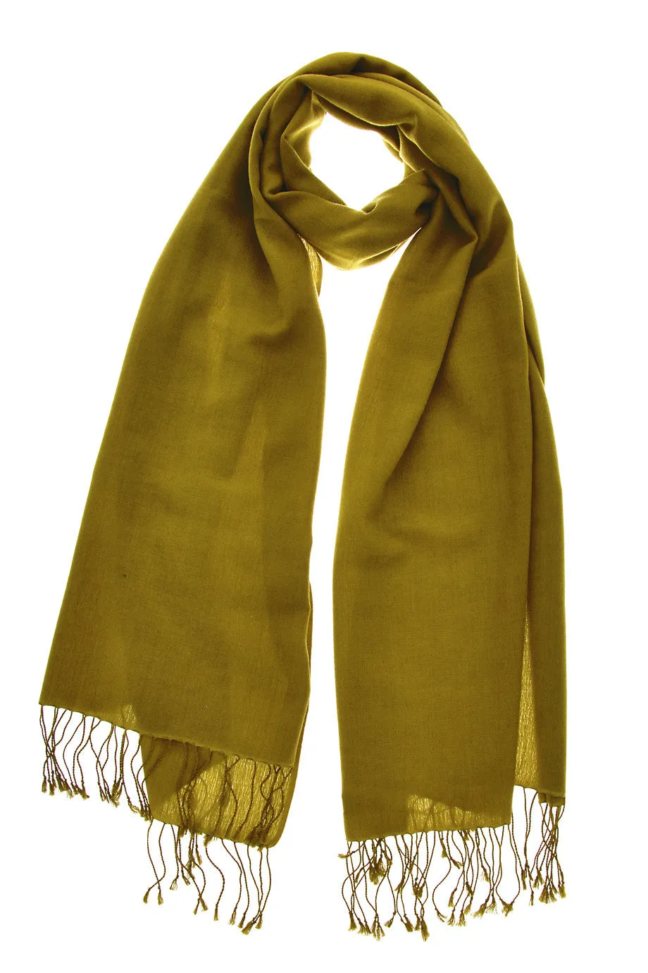 SHERPA Olive Green Cashmere Woman Scarf