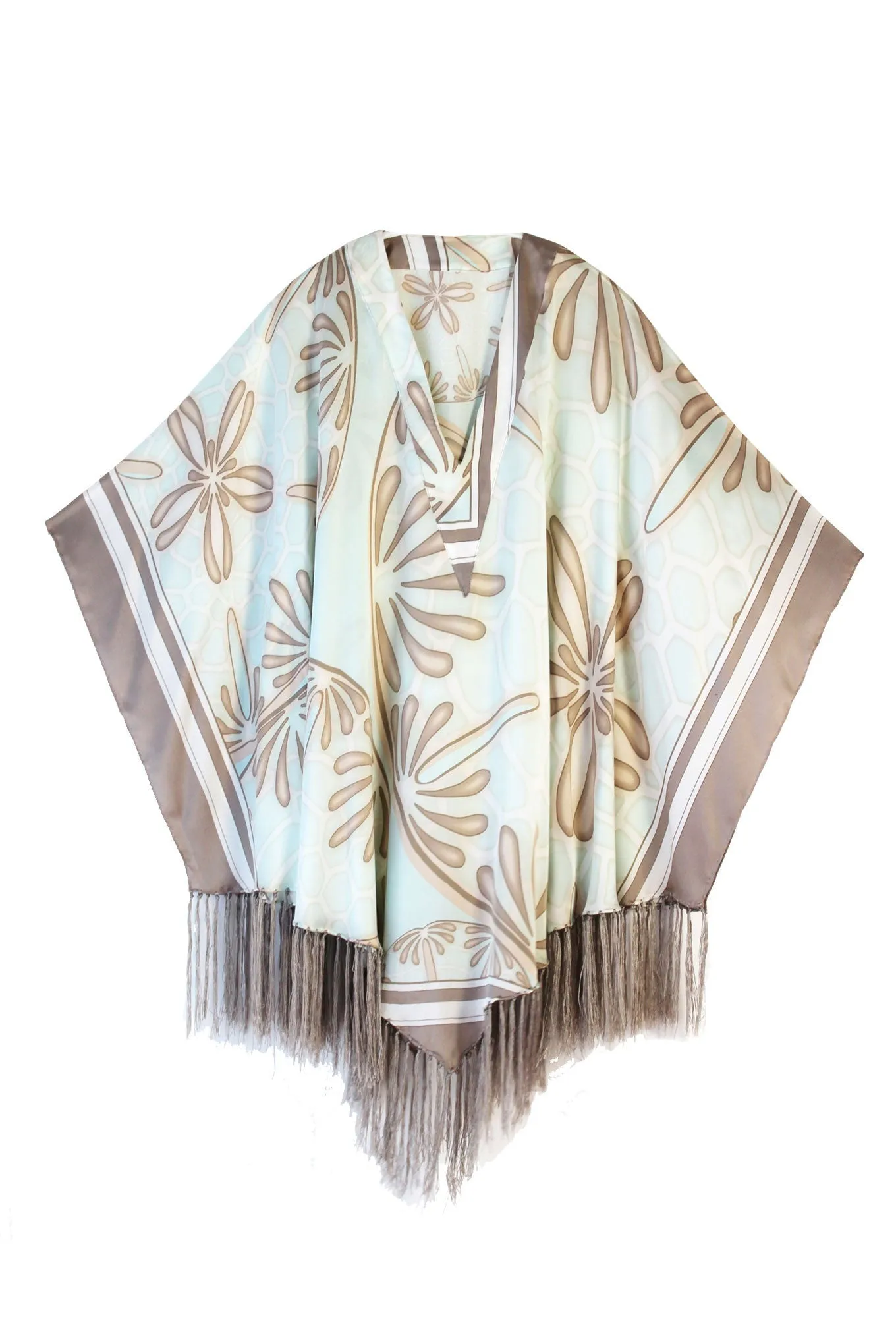 Silk Poncho SAND DOLLAR