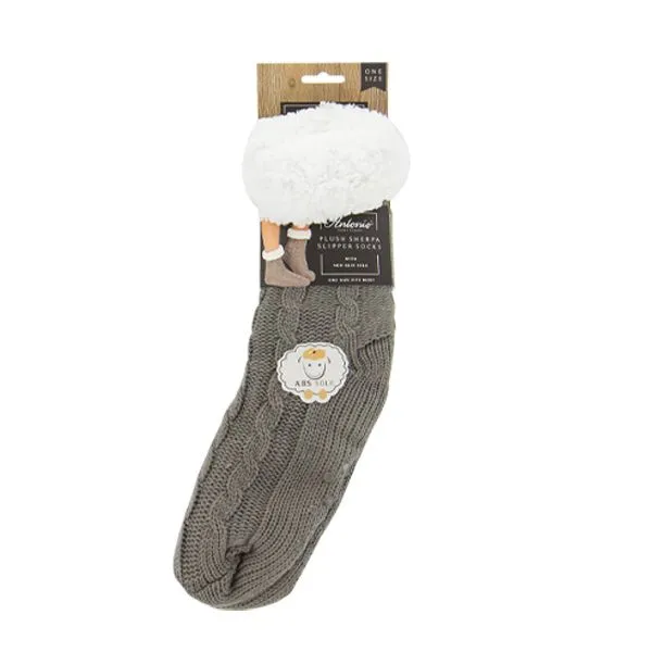 *Socks - Cable Knit and Sherpa Lined Socks