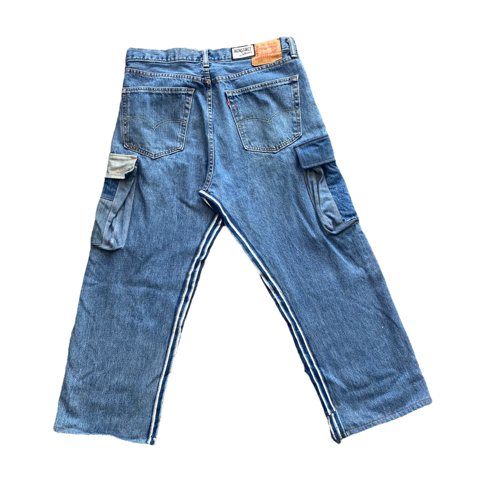 Striped Cargo Denim