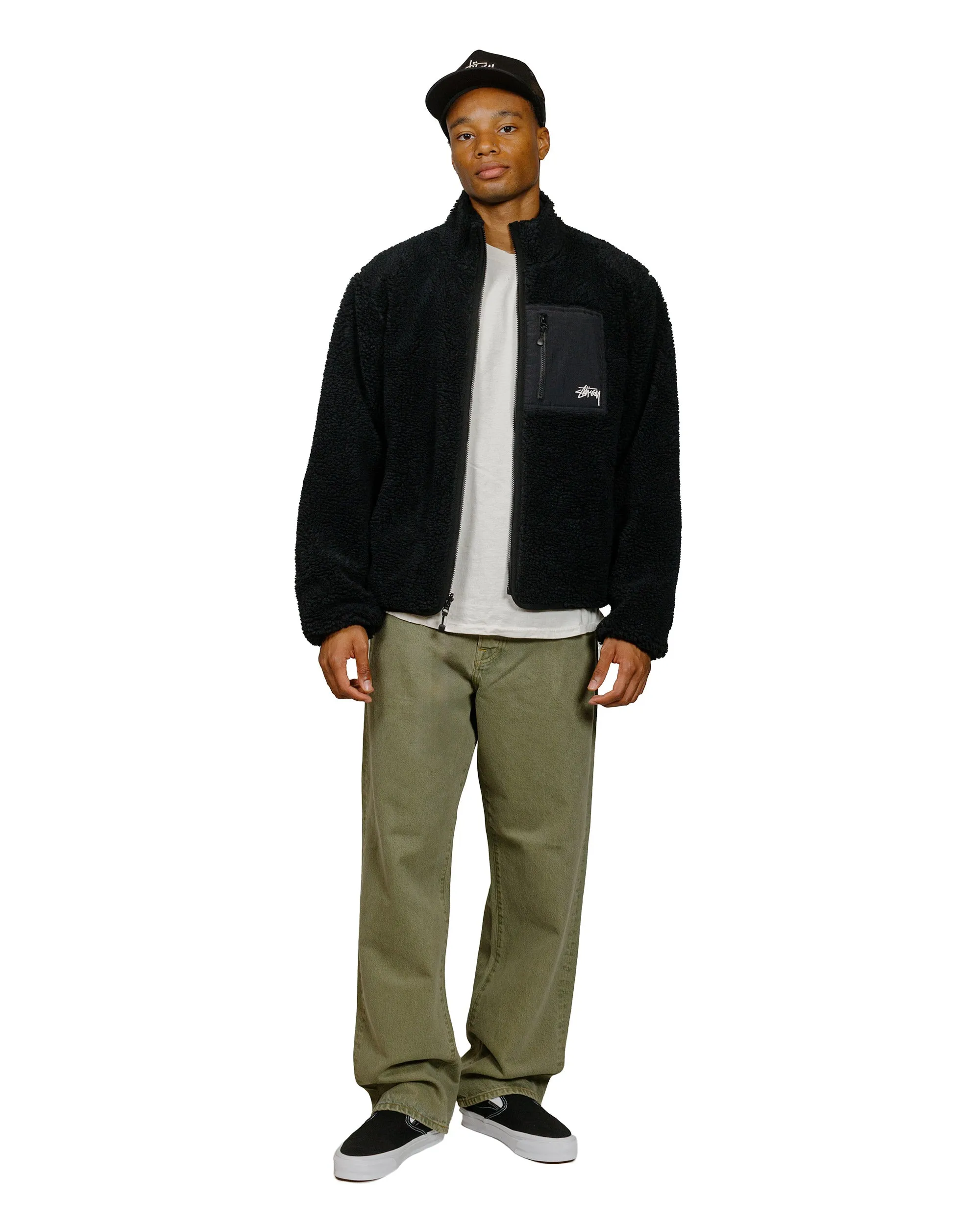 Stüssy Sherpa Reversible Jacket Black