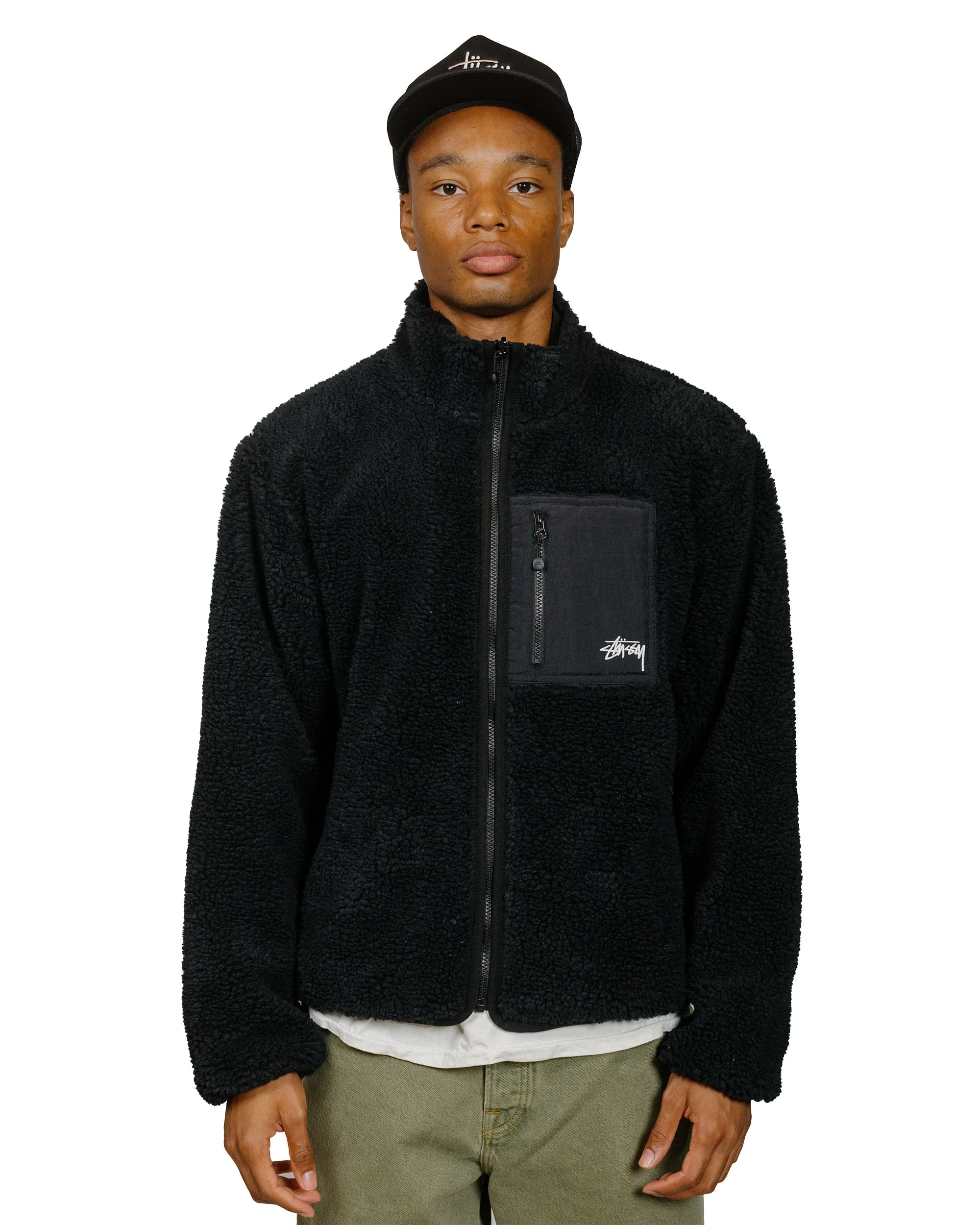 Stüssy Sherpa Reversible Jacket Black