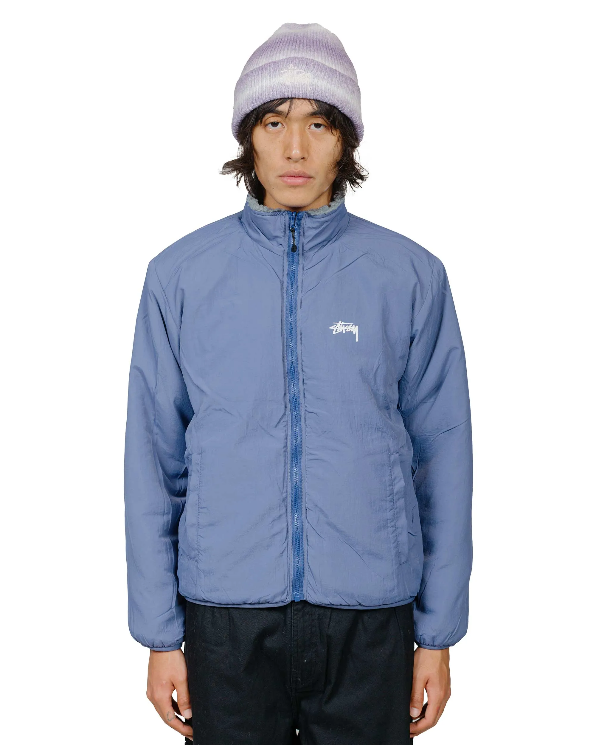 Stüssy Sherpa Reversible Jacket Blue Stone