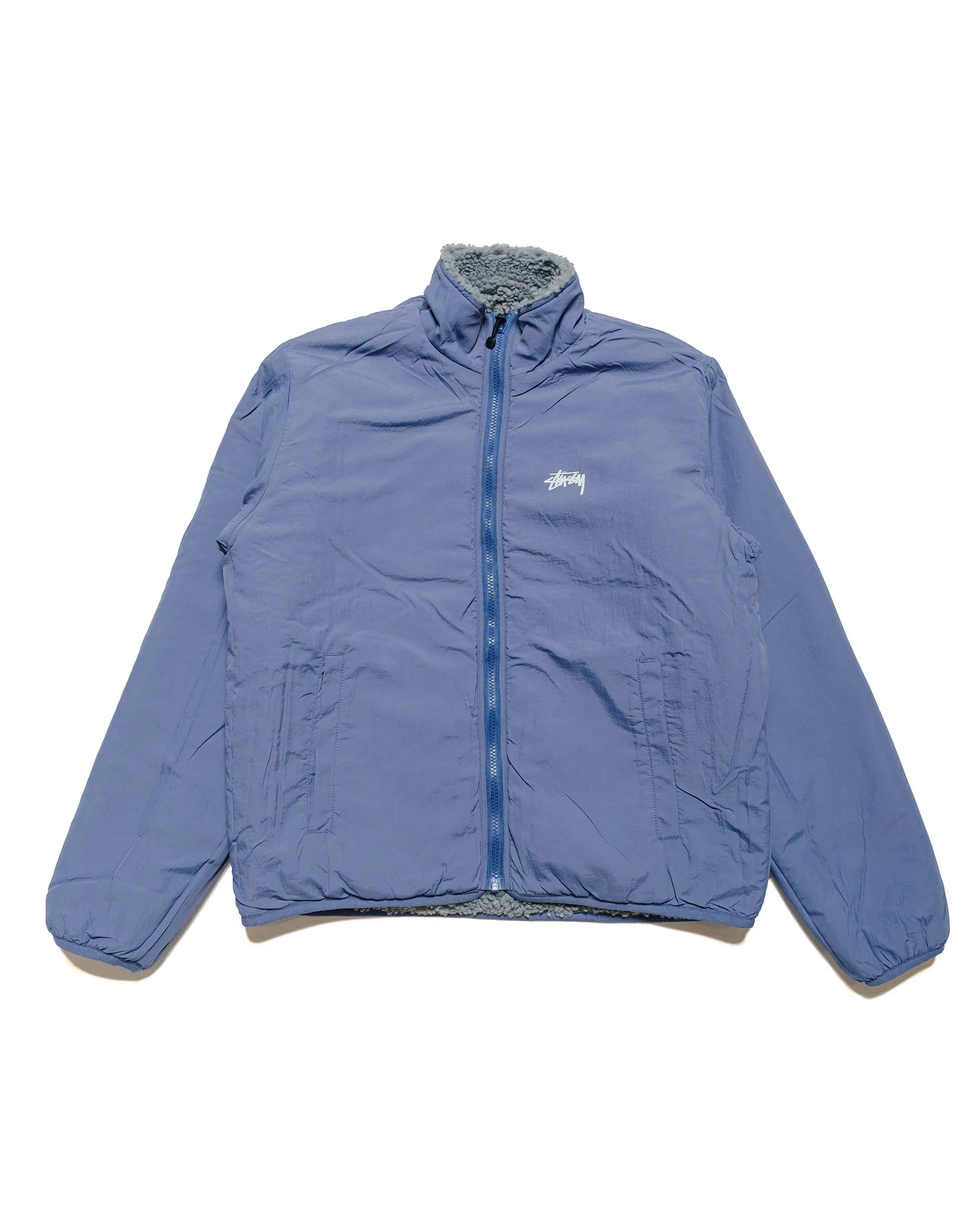 Stüssy Sherpa Reversible Jacket Blue Stone