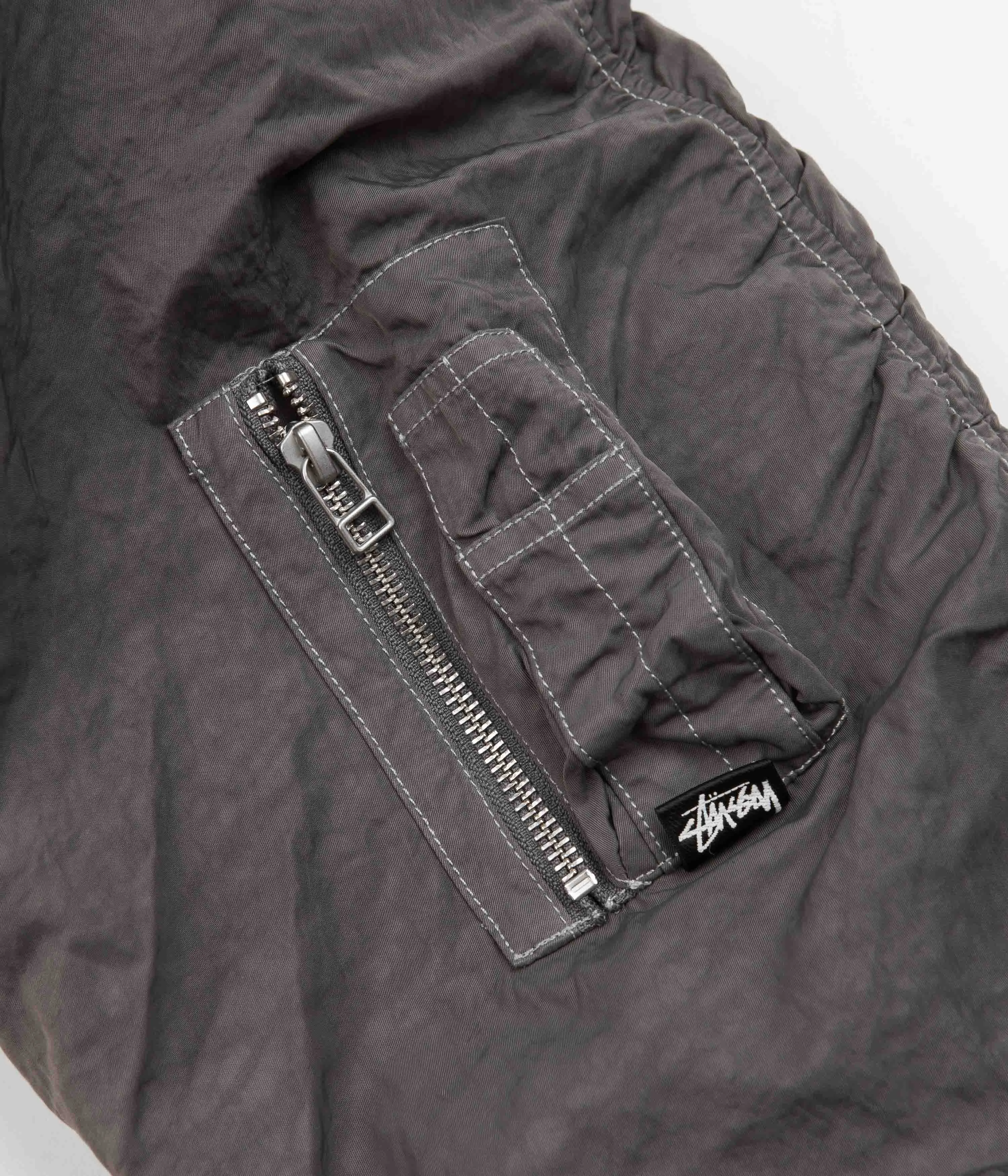 Stussy Dyed Nylon Bomber Jacket - Charcoal