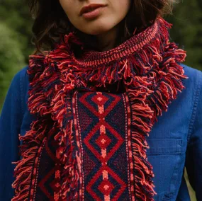 Suedley Fringe Scarf - Peony