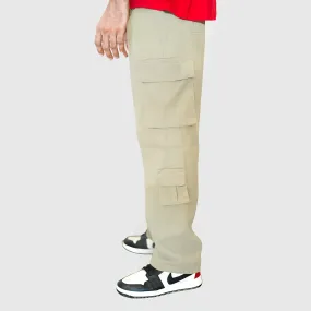 Summer Khaki Cargo Pants Unisex Multi Pocket Casual Baggy Trouser