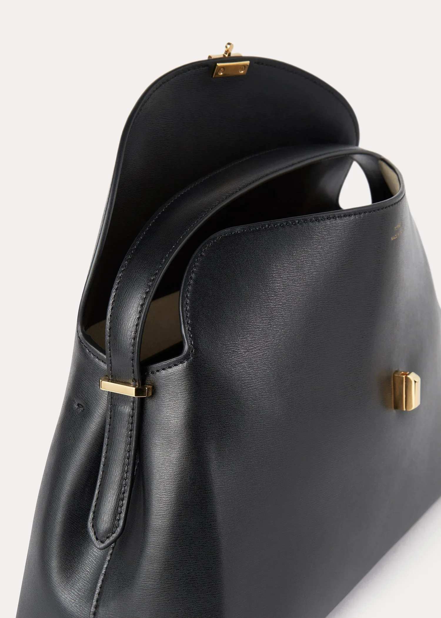 T-Lock leather top handle black