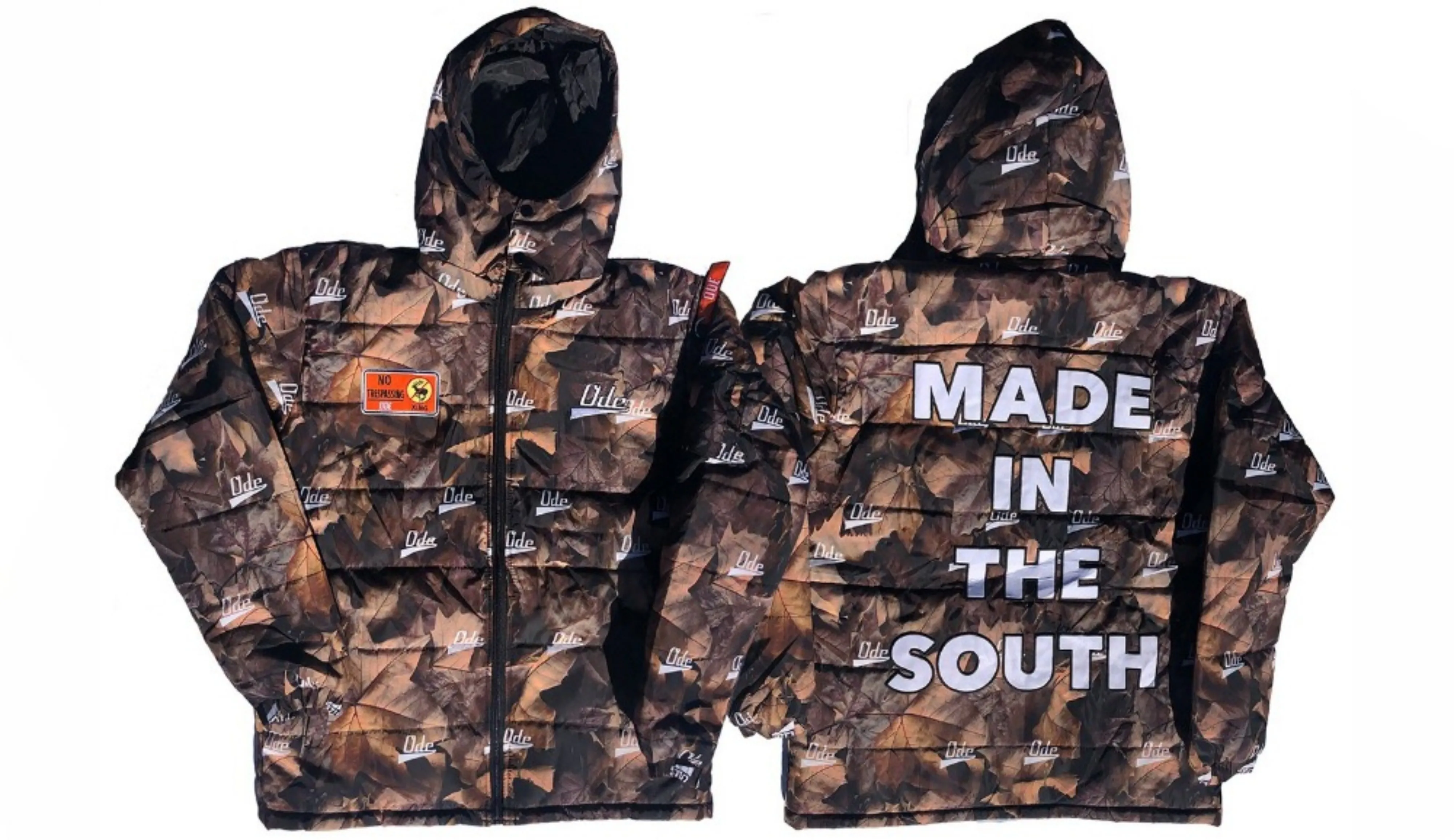 The Ode Dead Leaves( Made In The South) Hooded Puffer Jacket